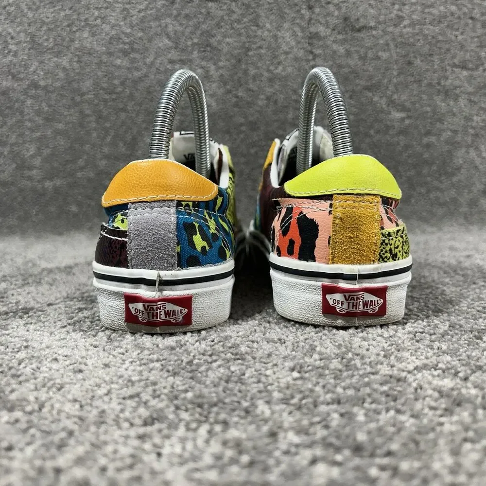 Vans Era Patch Work Women’s Size 7 Leopard Snake Print Skate Shoes Used